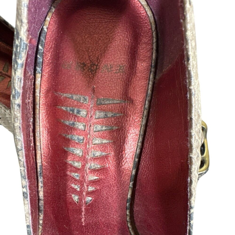 Bronx Claudine Python Snake Skin Square Toe Heels… - image 3